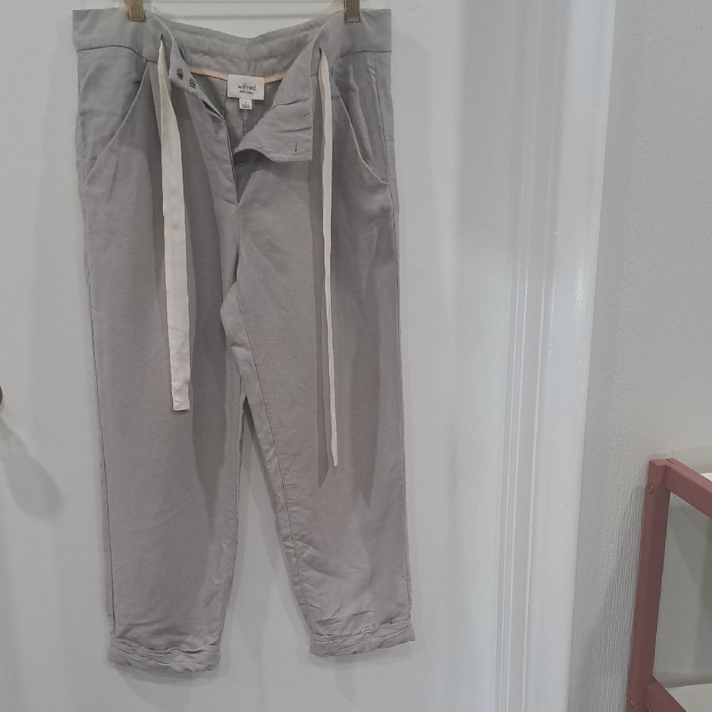 Wilfred Soft Gray Ankle Pants